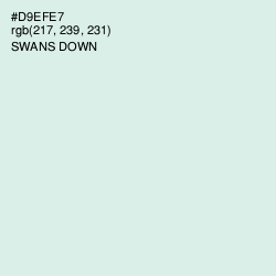 #D9EFE7 - Swans Down Color Image